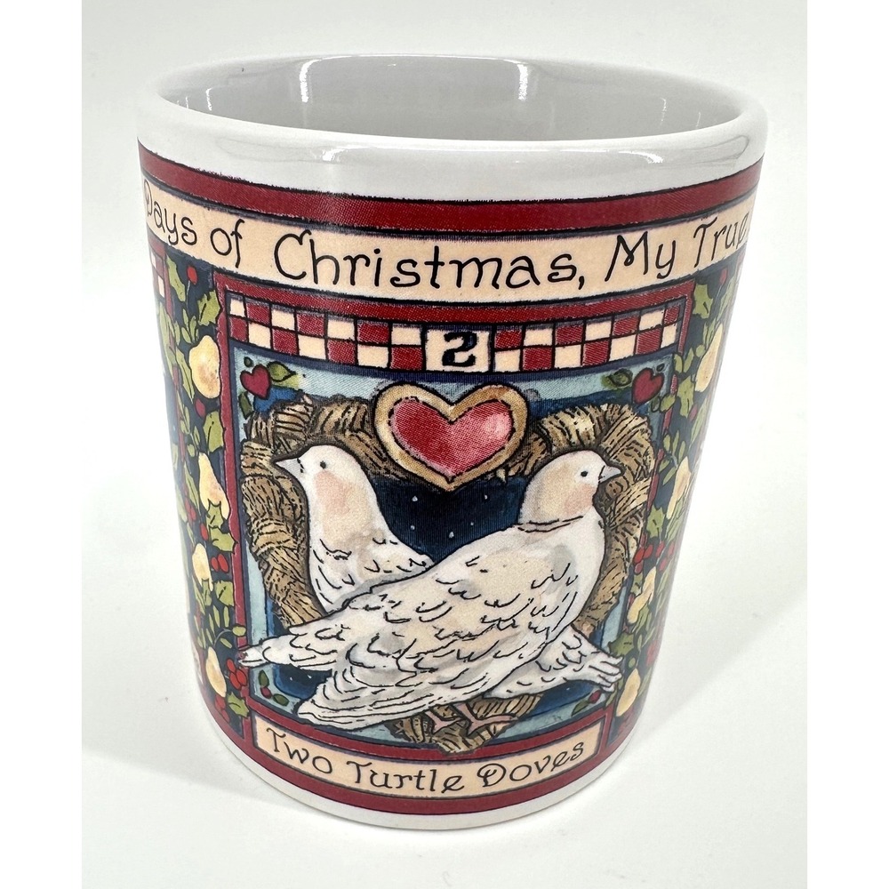 CIC Betty Lou 12 Days of Christmas Mug Partridge Doves French Hens Ceramic